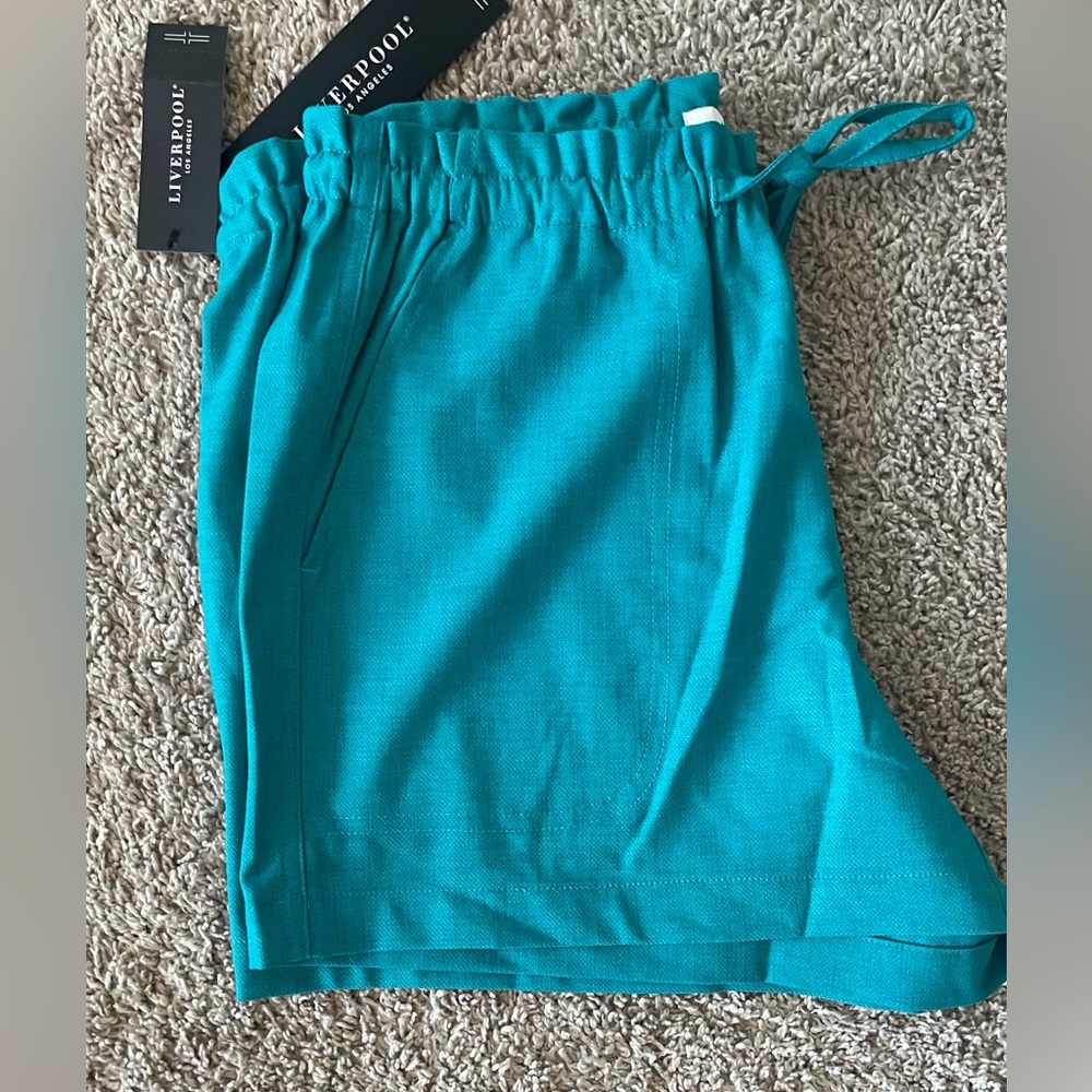 Liverpool Women's Teal Shorts- “Lake Blue” Comfy dressy/casual Shorts, size Med - Picture 7 of 16